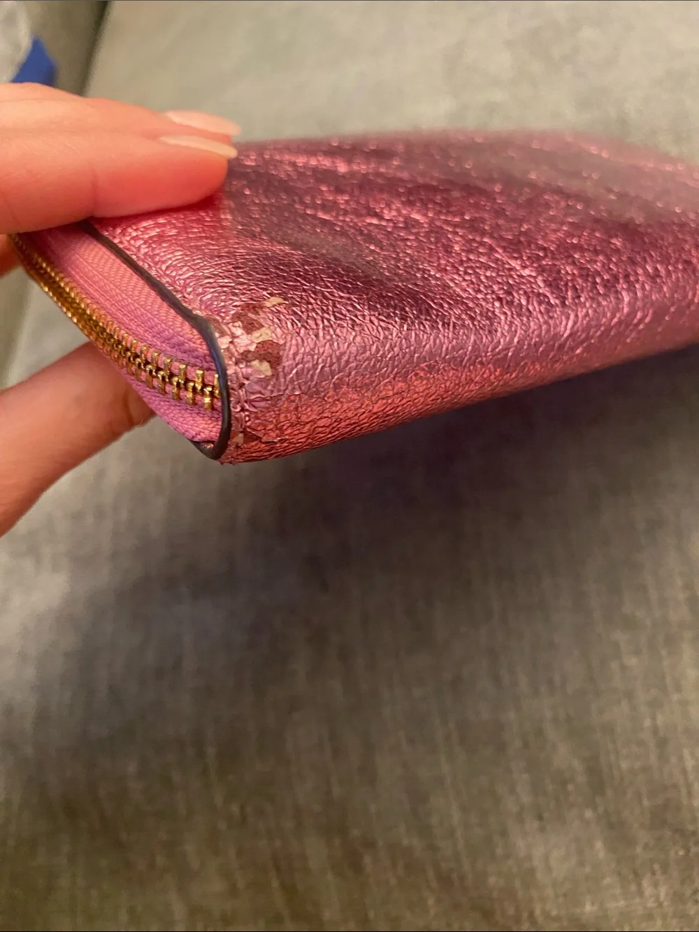 Tory Burch Metallic Rose Wallet
